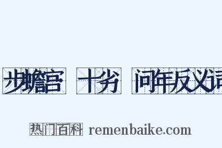 步蟾宫·十劣·问年反义词是什么意思的图片